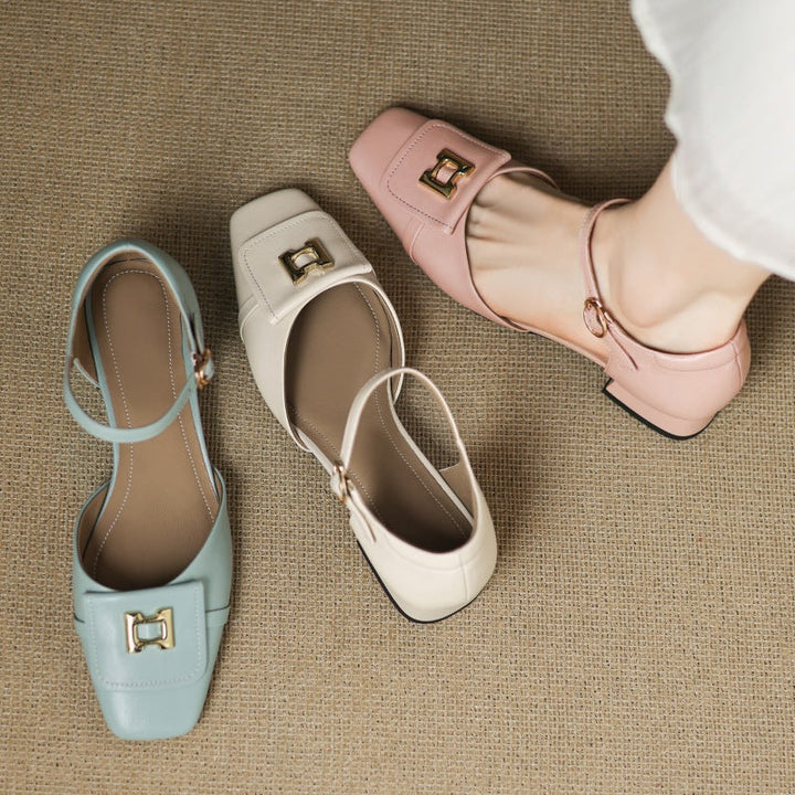 Elvane Schnalle Cuir Mary-Janes