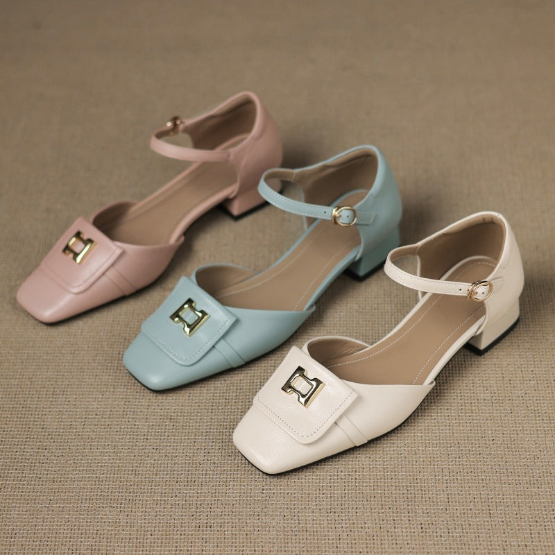 Elvane Schnalle Cuir Mary-Janes
