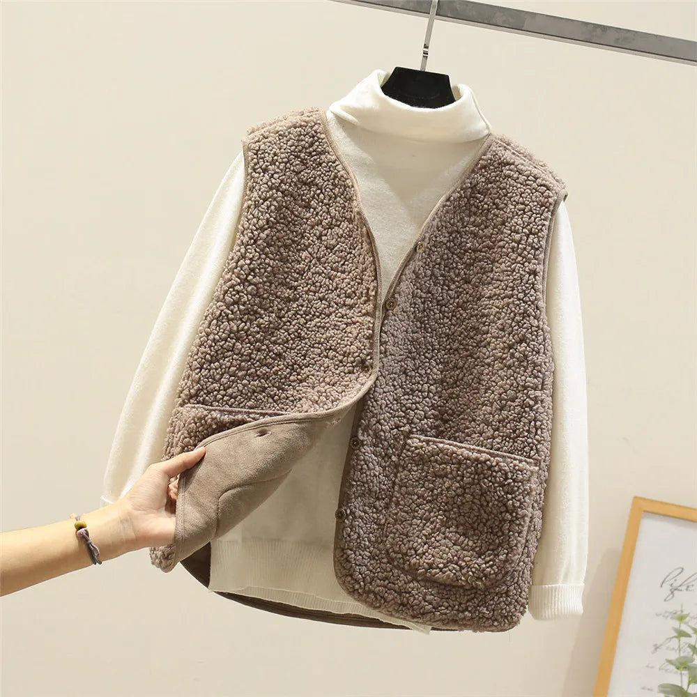 Ladrina | Gilet sans manches en laine d'agneau