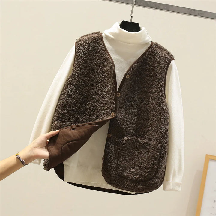 Ladrina | Gilet sans manches en laine d'agneau