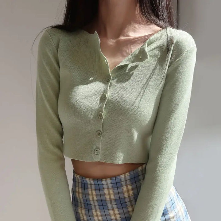 Erika | Pull Crop-Top avec Boutons