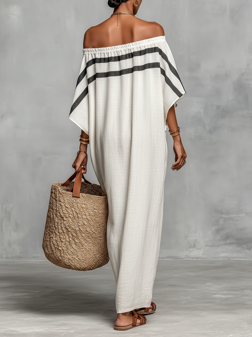 Robe Maxi en Lin Minimaliste