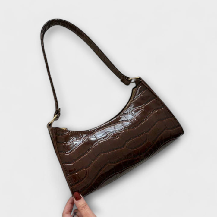 Olivia - Sac à main en cuir brillant