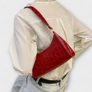 Olivia - Sac à main en cuir brillant