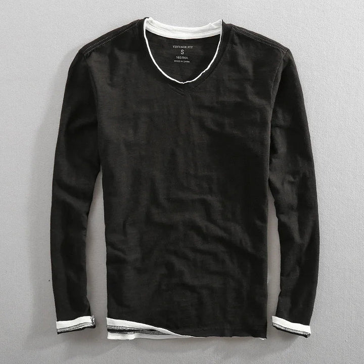 Bastian | T-shirt à manches longues avec décolleté en V