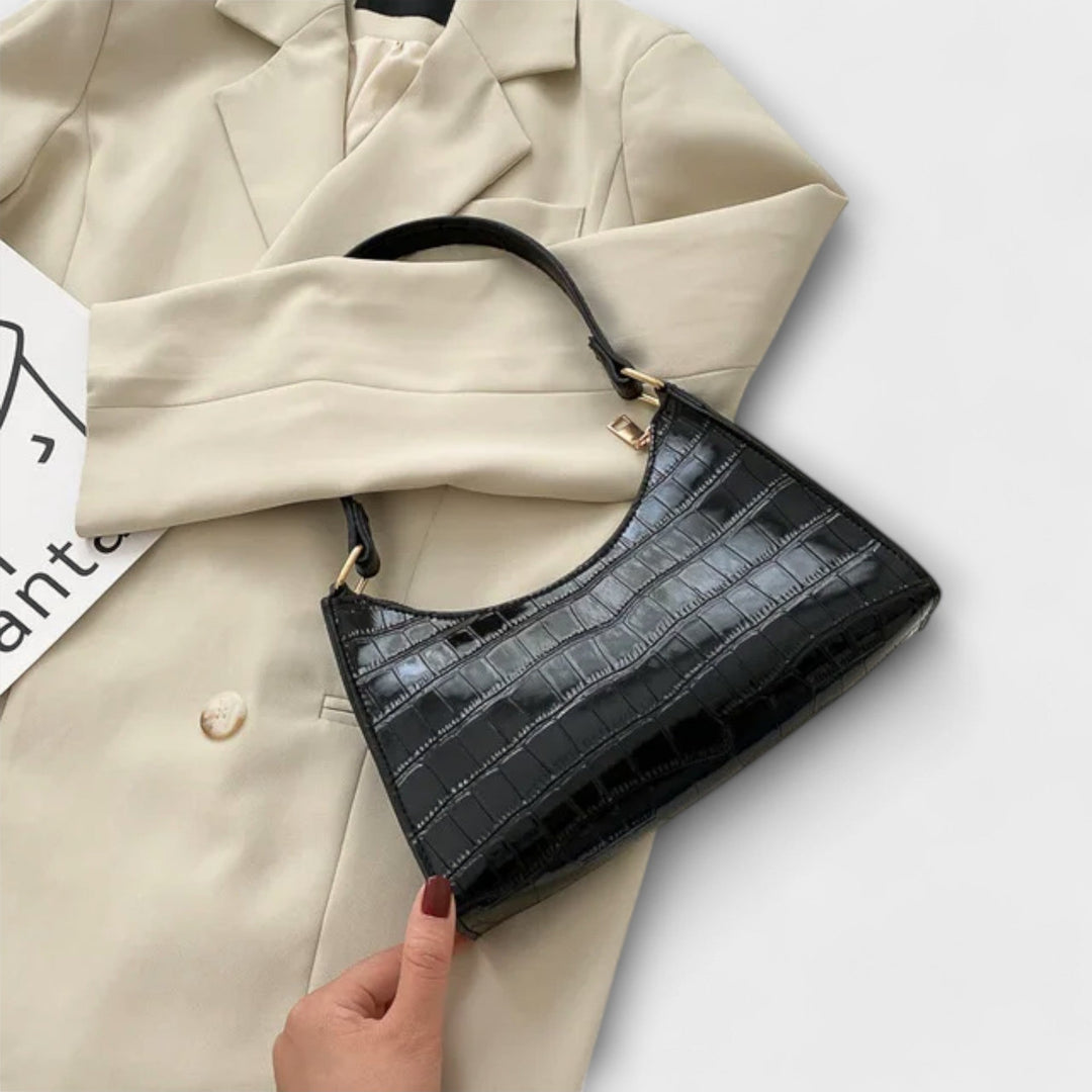 Olivia - Sac à main en cuir brillant