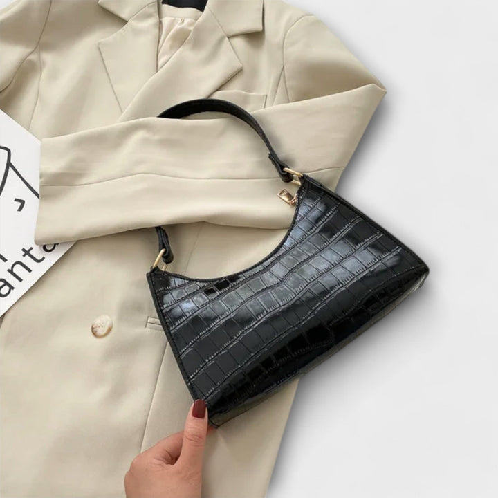 Olivia - Sac à main en cuir brillant