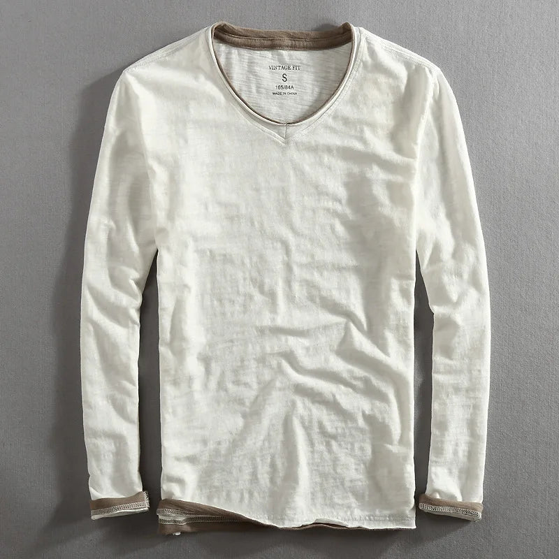 Bastian | T-shirt à manches longues avec décolleté en V