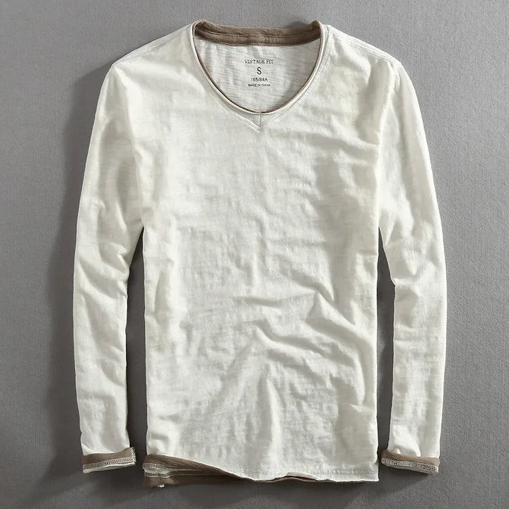 Bastian | T-shirt à manches longues avec décolleté en V