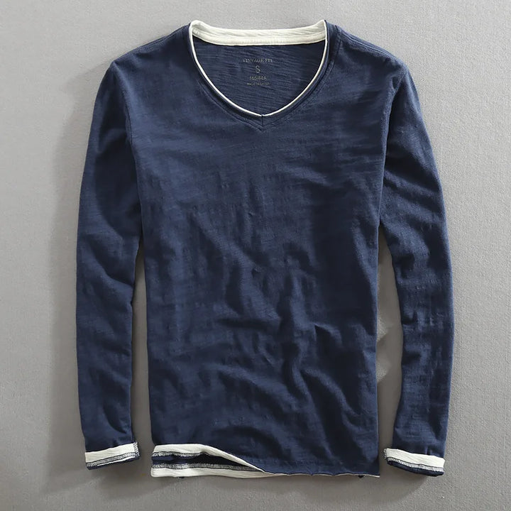 Bastian | T-shirt à manches longues avec décolleté en V