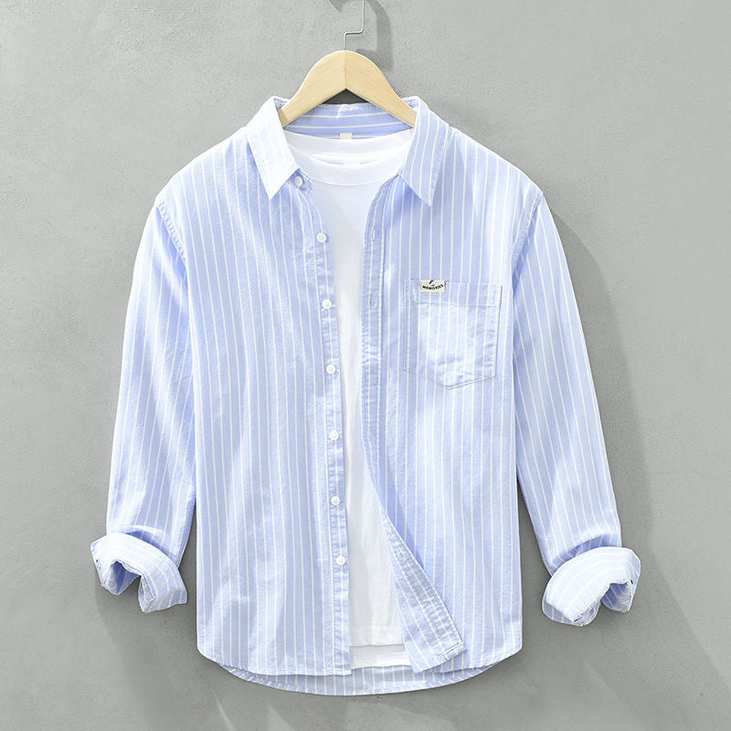 Tobias | Chemise décontractée à manches longues rayée