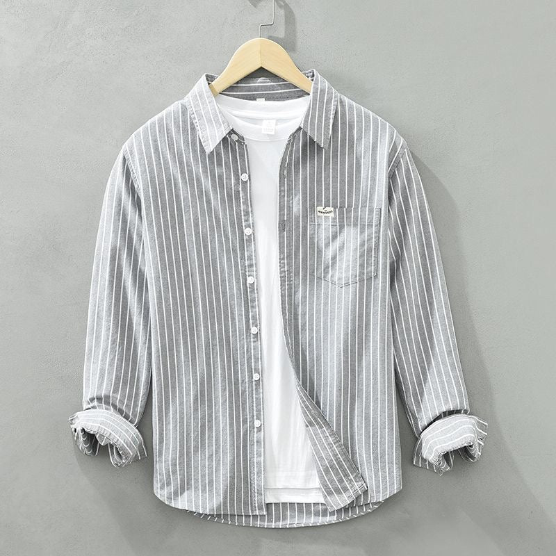 Tobias | Chemise décontractée à manches longues rayée