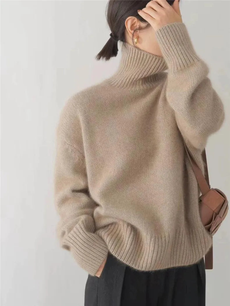 Lea | Pull en tricot avec col roulé