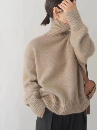 Lea | Pull en tricot avec col roulé