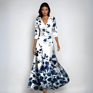 Hailey | Robe Maxi Fleurie à Enveloppe pour Femmes