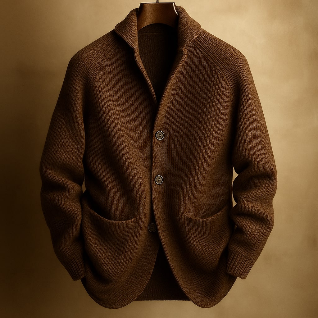 SILVORO | GILET EN LAINE CÔTELÉE POUR HOMMES