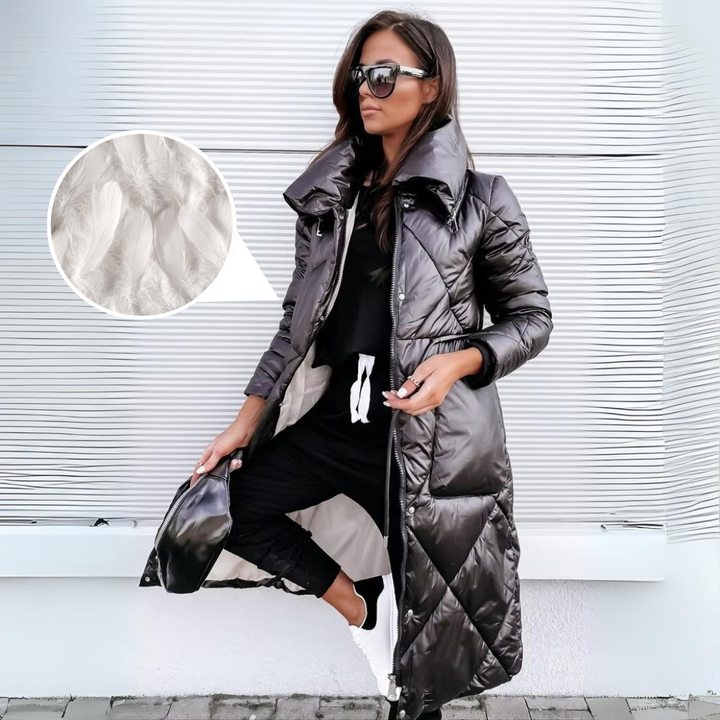 Althea | Veste en coton matelassée longue