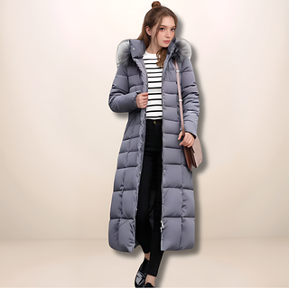 Deborah | Manteau d'hiver long avec capuche en fourrure