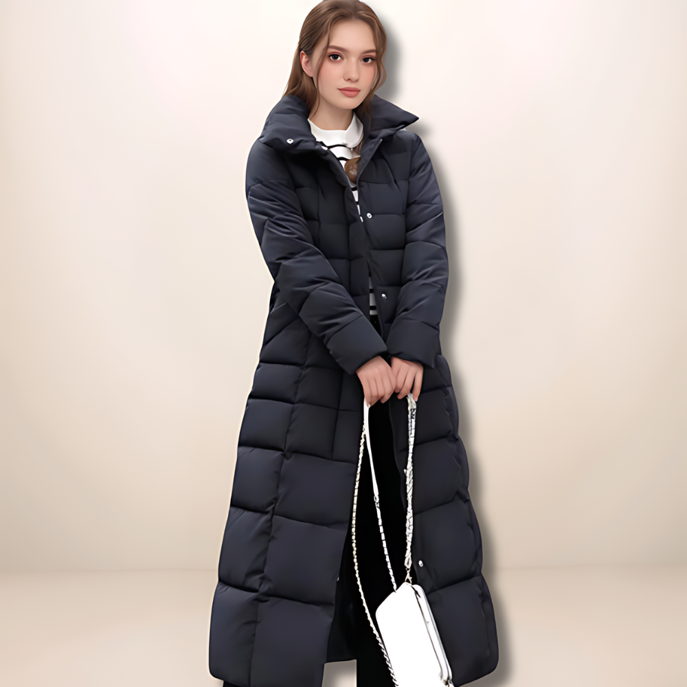 Deborah | Manteau d'hiver long avec capuche en fourrure