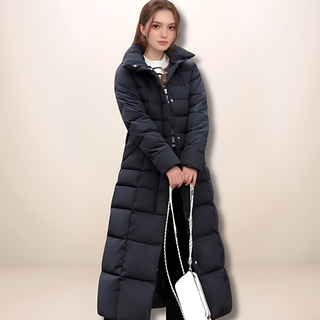Deborah | Manteau d'hiver long avec capuche en fourrure