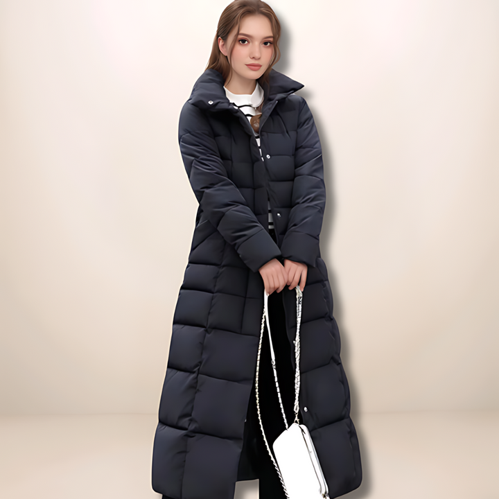 Deborah | Manteau d'hiver long avec capuche en fourrure