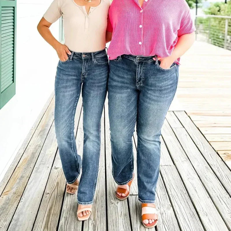 Roswitha | Jean droit taille haute
