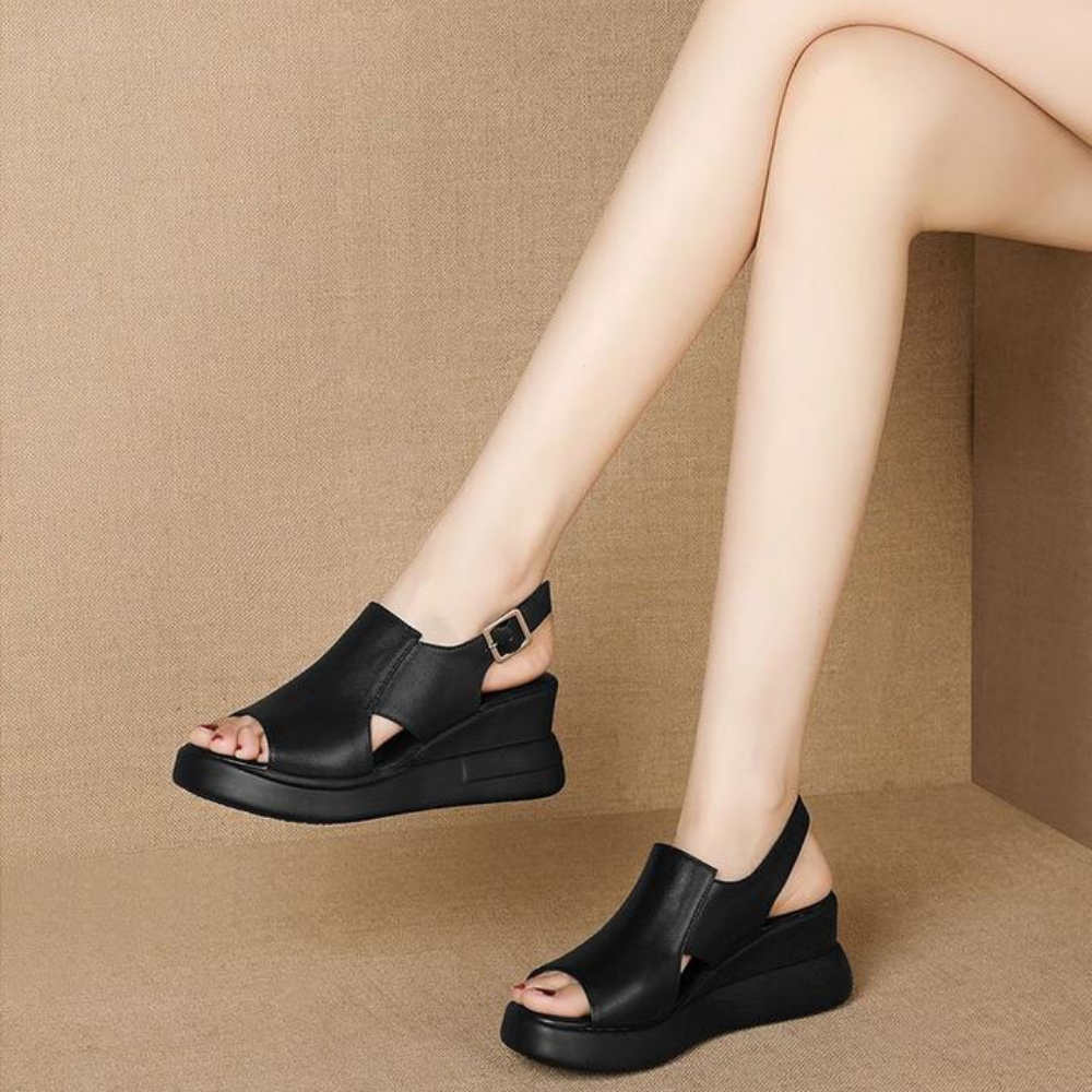 Deloria™ | Sandales à talon compensé orthopédiques