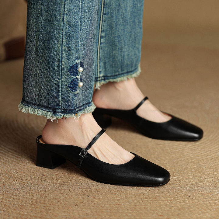 Meyra Pantoletten en cuir