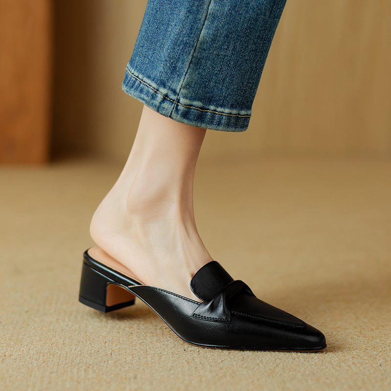 Mules en cuir pointues Marloe