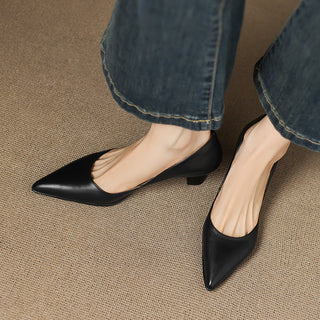 Calenne Cuir Talons Kitten