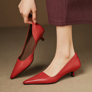 Orlisse Cuir Talons Kitten