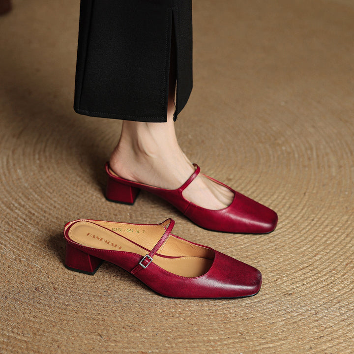 Meyra Pantoletten en cuir