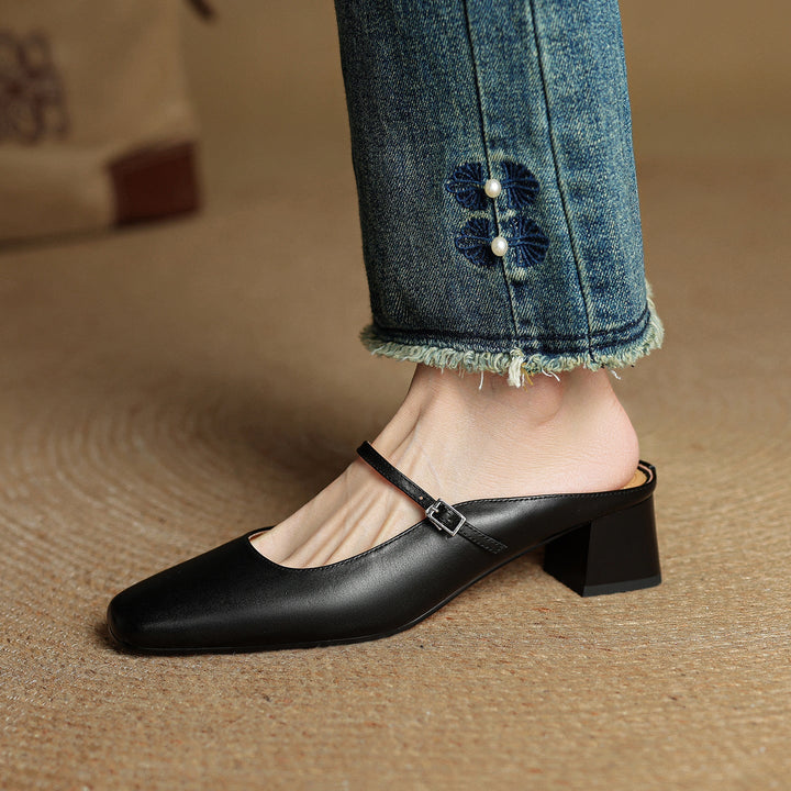 Meyra Pantoletten en cuir