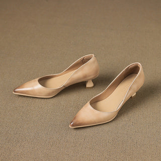 Calenne Cuir Talons Kitten
