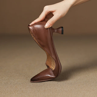 Calenne Cuir Talons Kitten