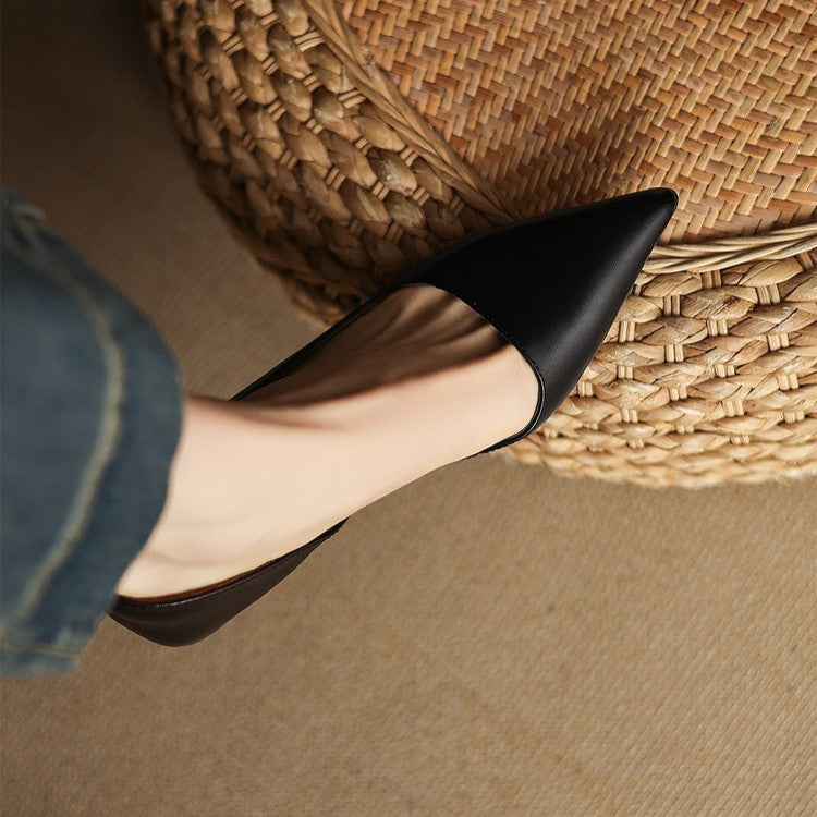 Orlisse Cuir Talons Kitten