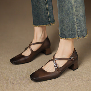 Marvane Cuir Talons Kitten