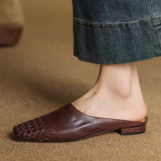 Mules en Cuir Véritable Viola