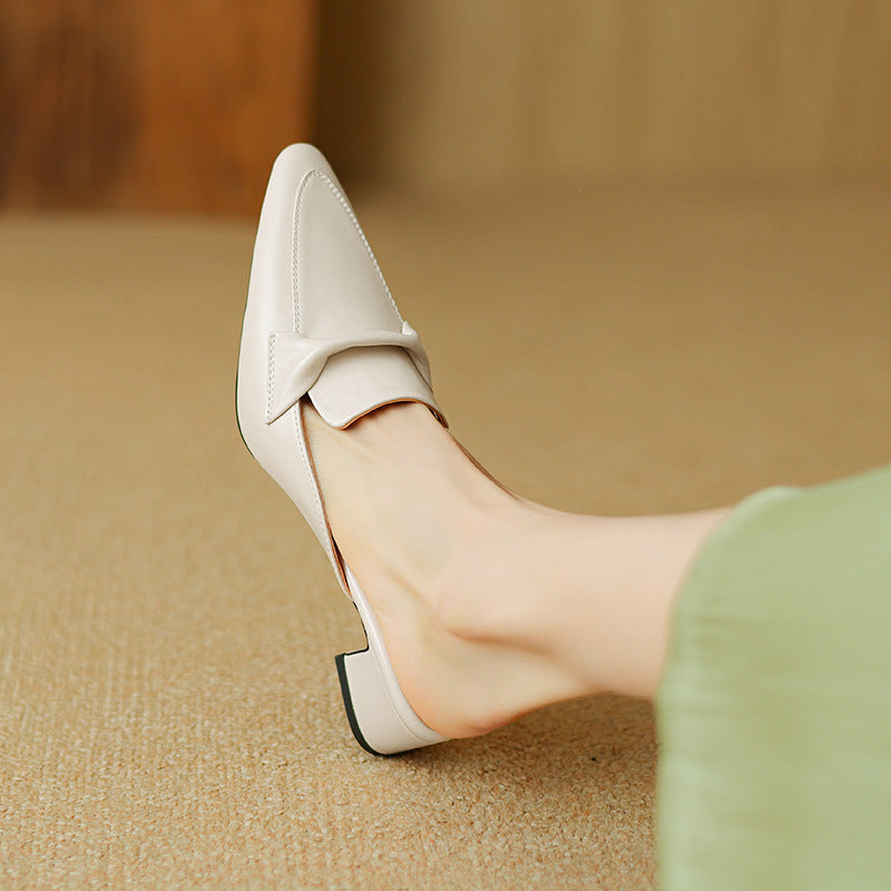 Mules en cuir pointues Marloe