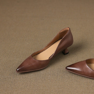 Calenne Cuir Talons Kitten