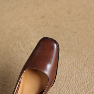 Elviera Escarpins en Cuir Carrés