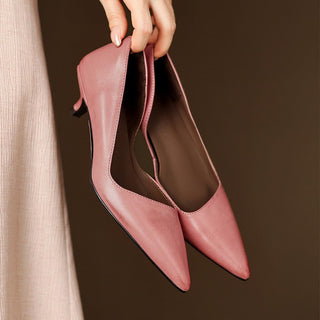 Orlisse Cuir Talons Kitten