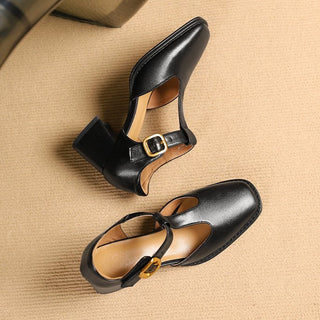 Marcele T-Riemen Cuir Escarpins