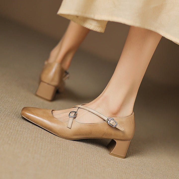 Marvane Cuir Talons Kitten