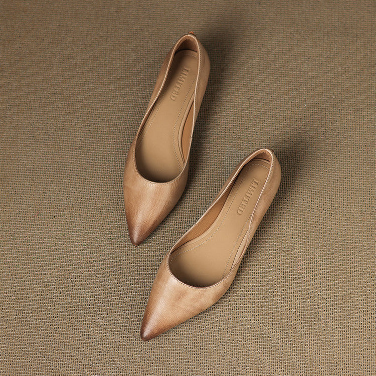 Arla Ballerines en Cuir Véritable