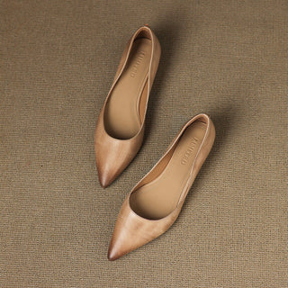 Arla Ballerines en Cuir Véritable