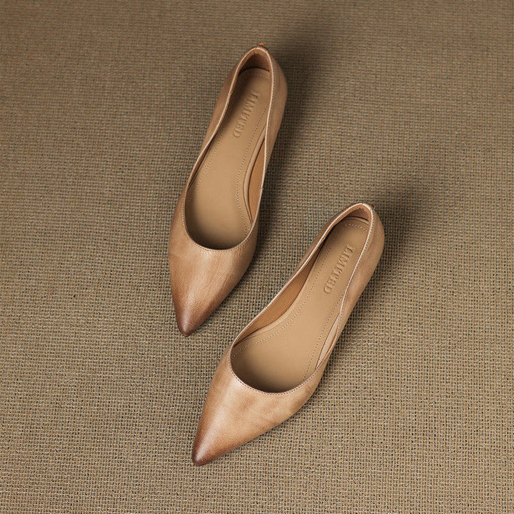Arla Ballerines en Cuir Véritable
