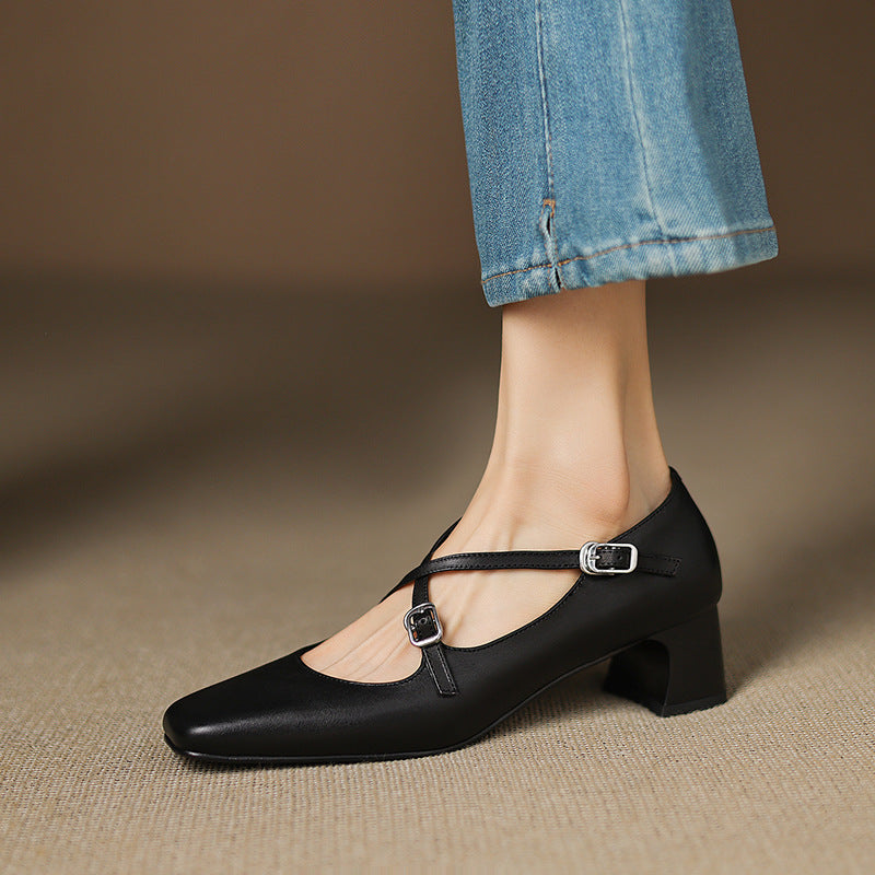 Marvane Cuir Talons Kitten