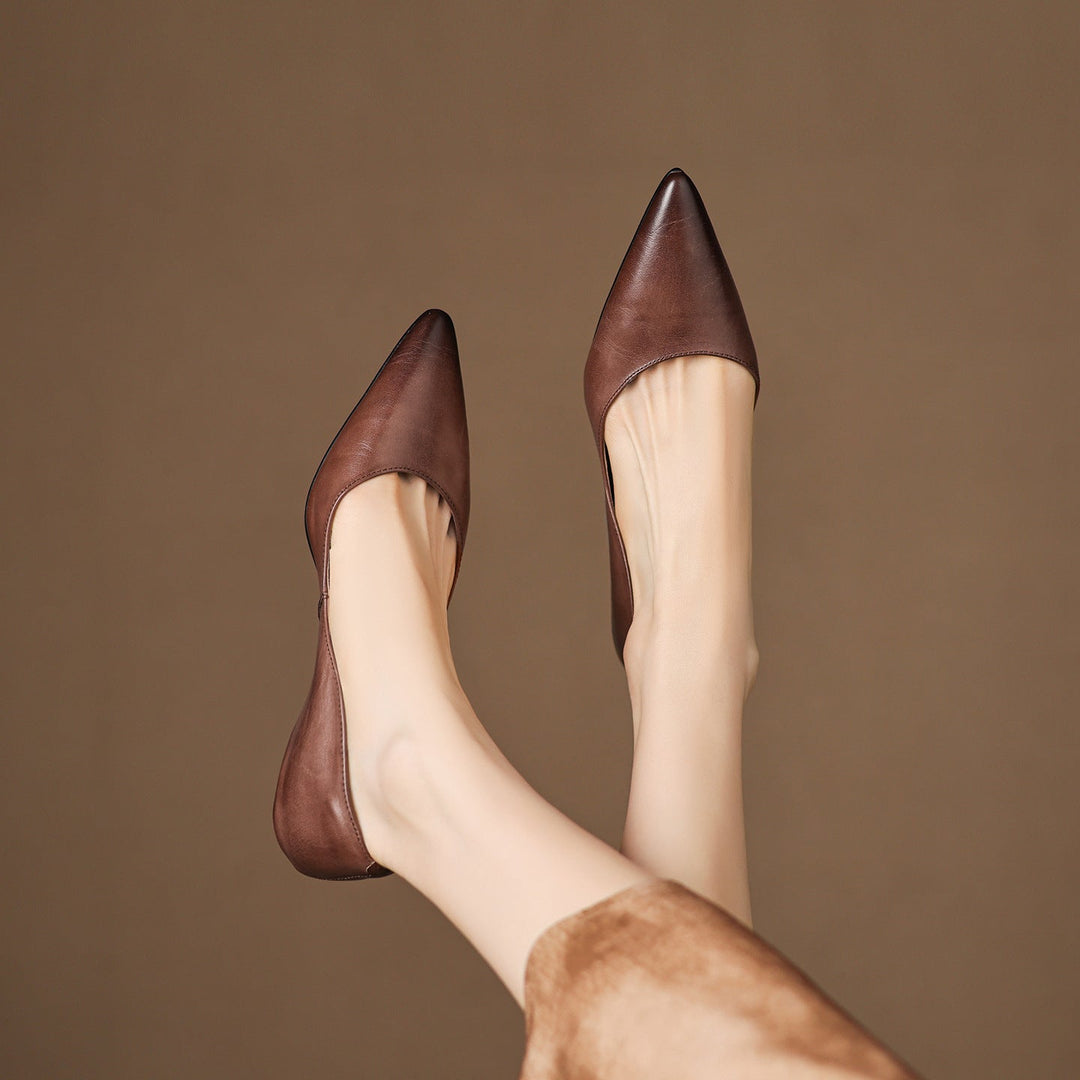 Arla Ballerines en Cuir Véritable