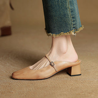 Meyra Pantoletten en cuir